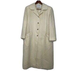 Vintage Rice Coat Petite Heavy Weight Luxurious Mohair Blend 3/4 Sleeve Jacket